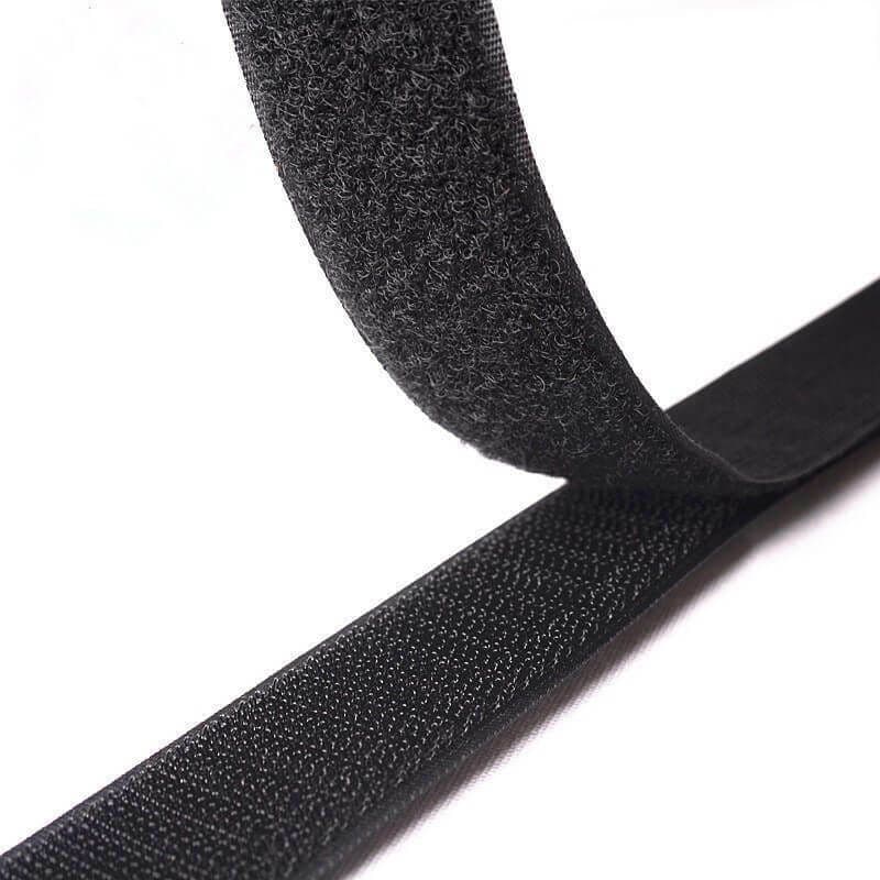 Hook and Loop Sew On Rolls Black
